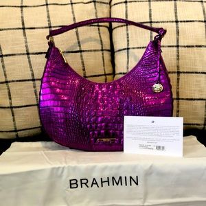 Brahmin Bekka Satchel in Purple Potion